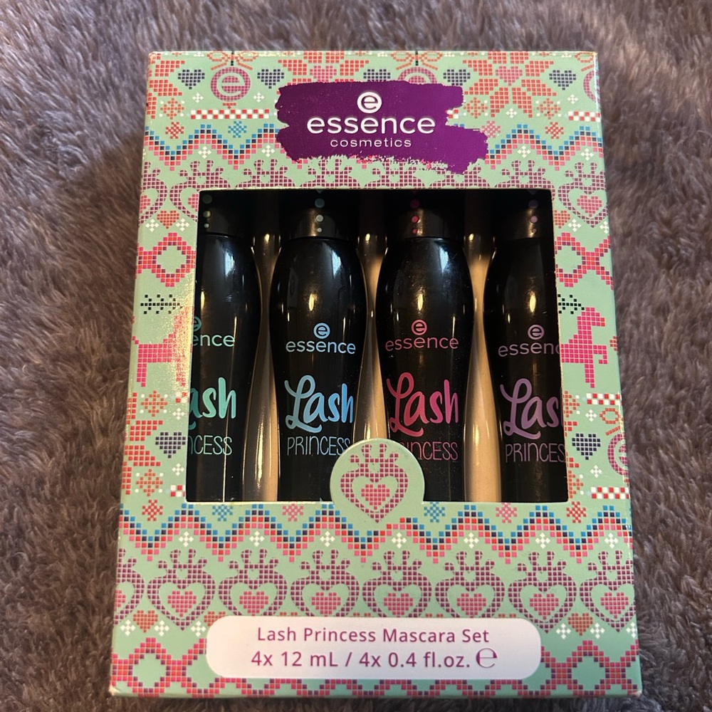 essence cosmetics Lash Princess Mascara 4 pcs. Set - Black, New